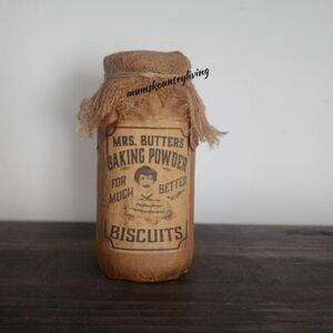 Old Fahioned Baking Powder, Primitive Jar